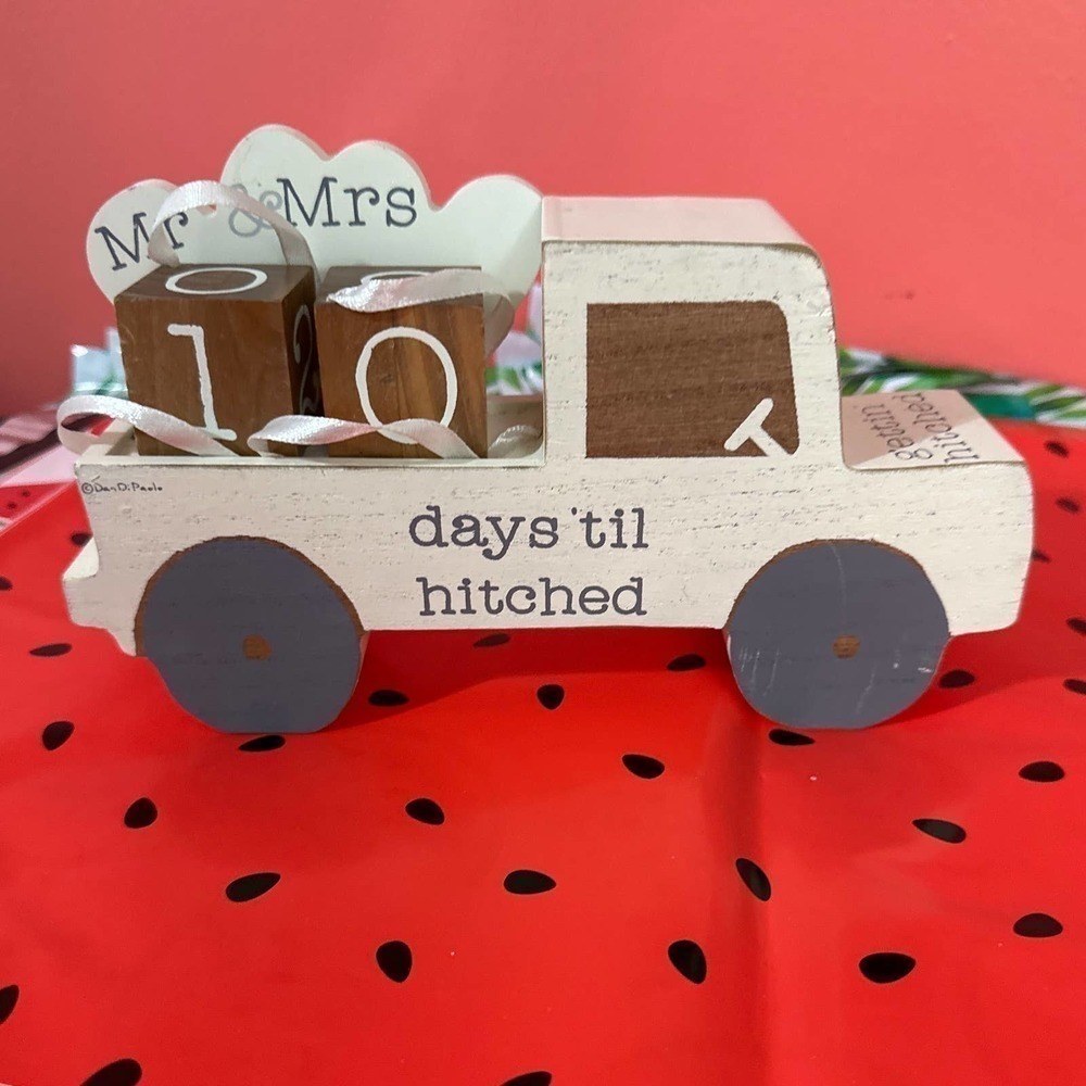 Primitives by Kathy days’ til hitch wooden wedding calendar